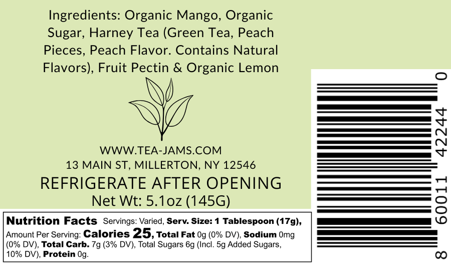 Mango White Peach Matcha Tea Jam