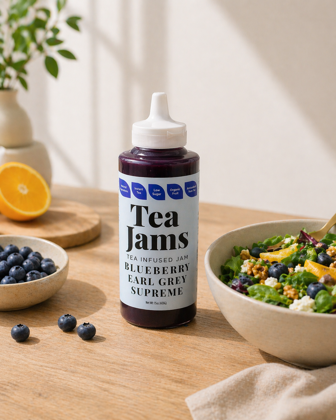 15oz Squeeze Bottle- Blueberry Earl Grey